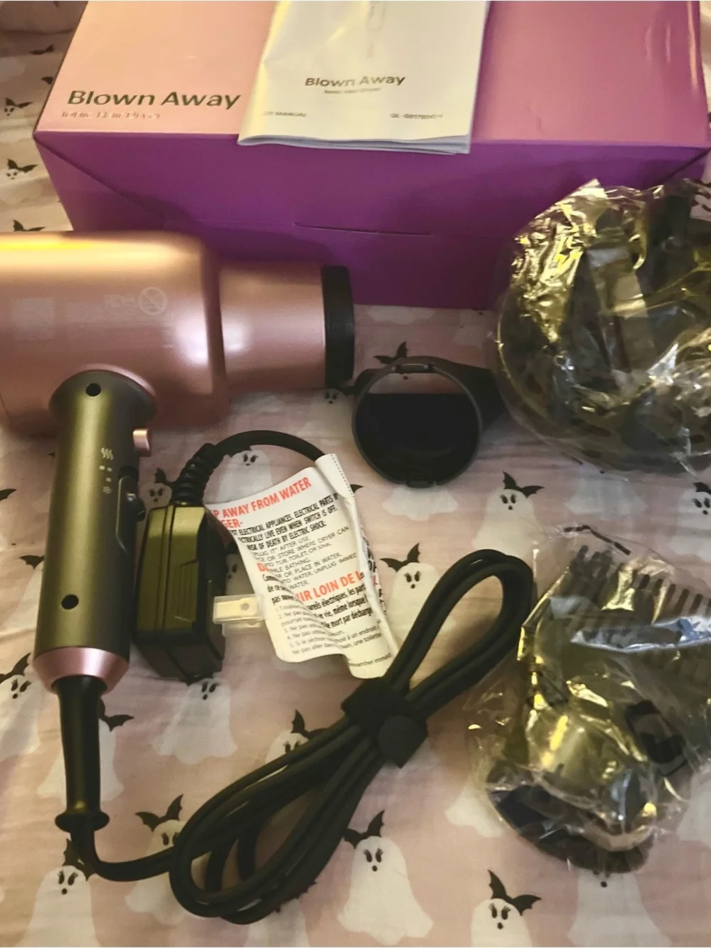 WAVYTALK Blown Away Ionic Hair Dryer — Rose Gold NWT